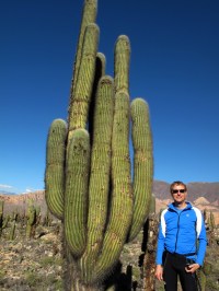 Chas and cactus at the ruins in Tilcara